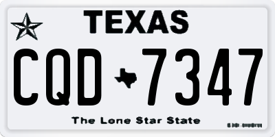 TX license plate CQD7347