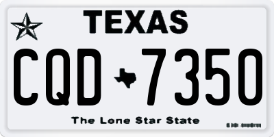 TX license plate CQD7350