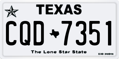 TX license plate CQD7351