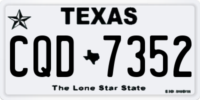 TX license plate CQD7352