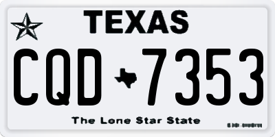TX license plate CQD7353