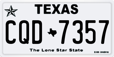 TX license plate CQD7357