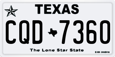 TX license plate CQD7360