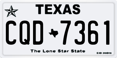 TX license plate CQD7361