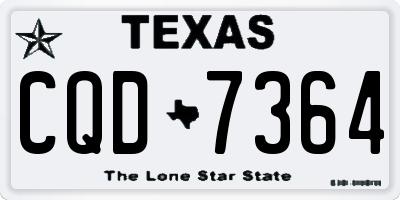TX license plate CQD7364