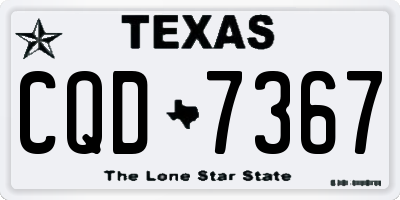 TX license plate CQD7367