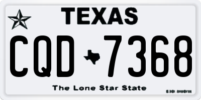 TX license plate CQD7368