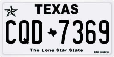TX license plate CQD7369
