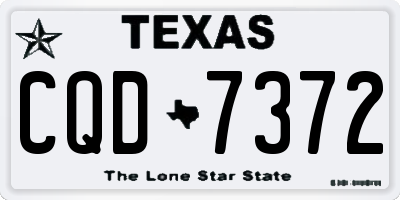 TX license plate CQD7372