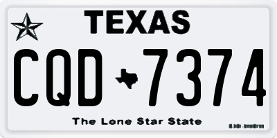 TX license plate CQD7374