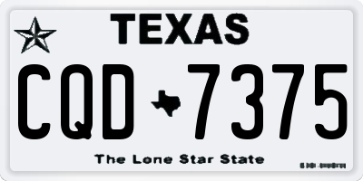 TX license plate CQD7375