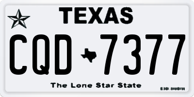 TX license plate CQD7377