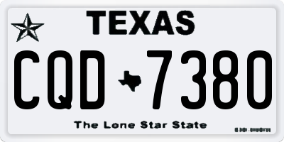 TX license plate CQD7380