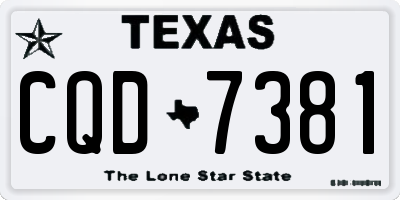TX license plate CQD7381