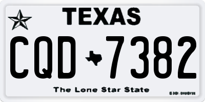 TX license plate CQD7382