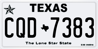 TX license plate CQD7383