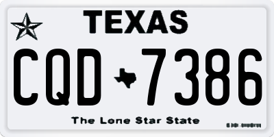 TX license plate CQD7386