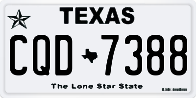 TX license plate CQD7388