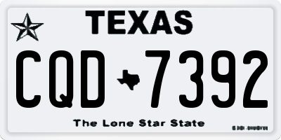TX license plate CQD7392