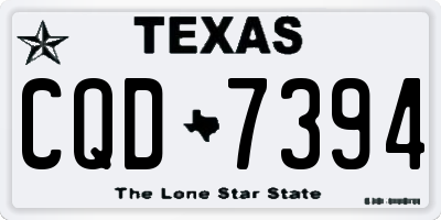 TX license plate CQD7394