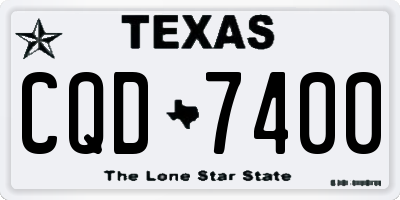 TX license plate CQD7400