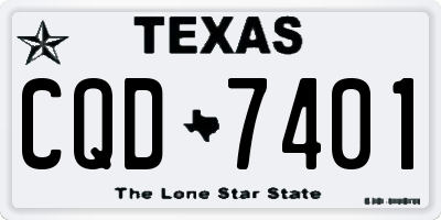 TX license plate CQD7401