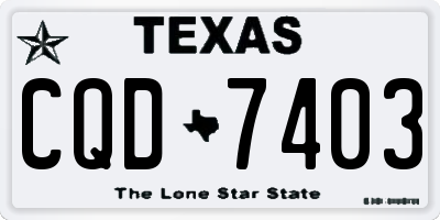 TX license plate CQD7403