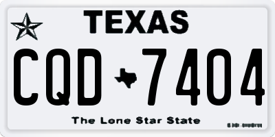 TX license plate CQD7404