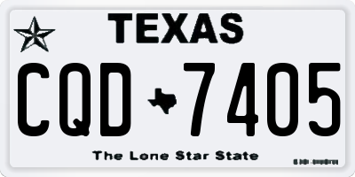 TX license plate CQD7405