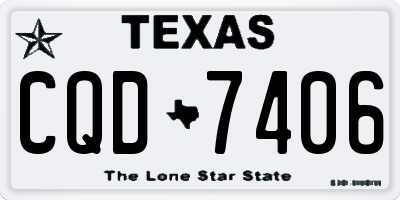 TX license plate CQD7406