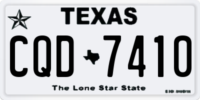 TX license plate CQD7410