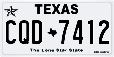 TX license plate CQD7412