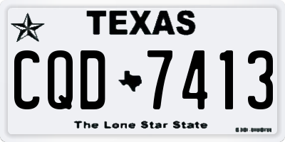 TX license plate CQD7413