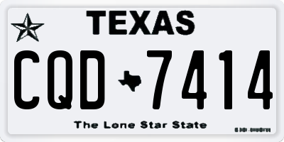 TX license plate CQD7414