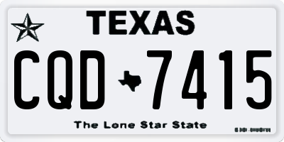 TX license plate CQD7415