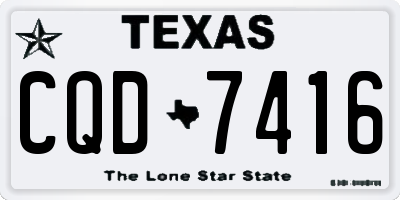 TX license plate CQD7416