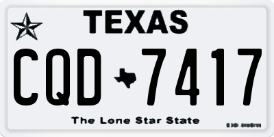 TX license plate CQD7417