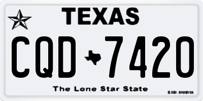 TX license plate CQD7420