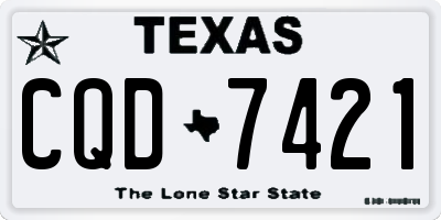 TX license plate CQD7421