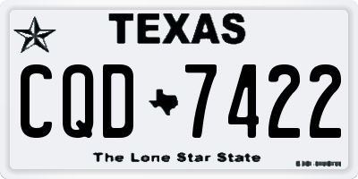TX license plate CQD7422