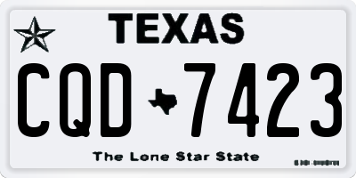 TX license plate CQD7423