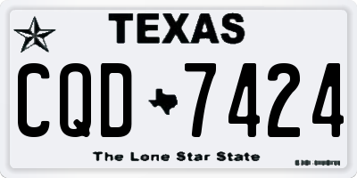 TX license plate CQD7424