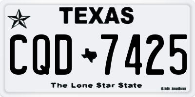 TX license plate CQD7425