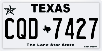 TX license plate CQD7427