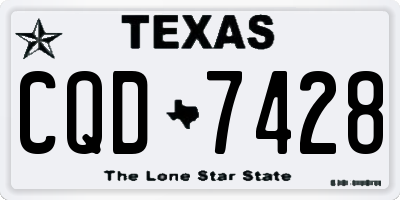 TX license plate CQD7428