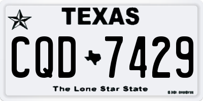 TX license plate CQD7429