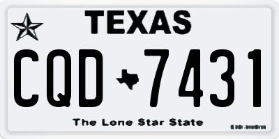 TX license plate CQD7431