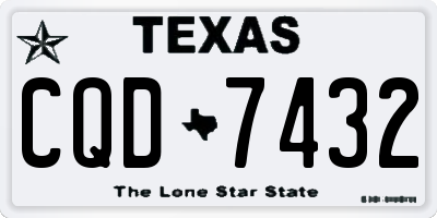 TX license plate CQD7432