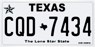 TX license plate CQD7434