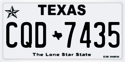TX license plate CQD7435